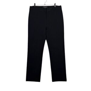 Lafayette 148 Black Dress Pants Trousers Flat Front Stretch Size 0